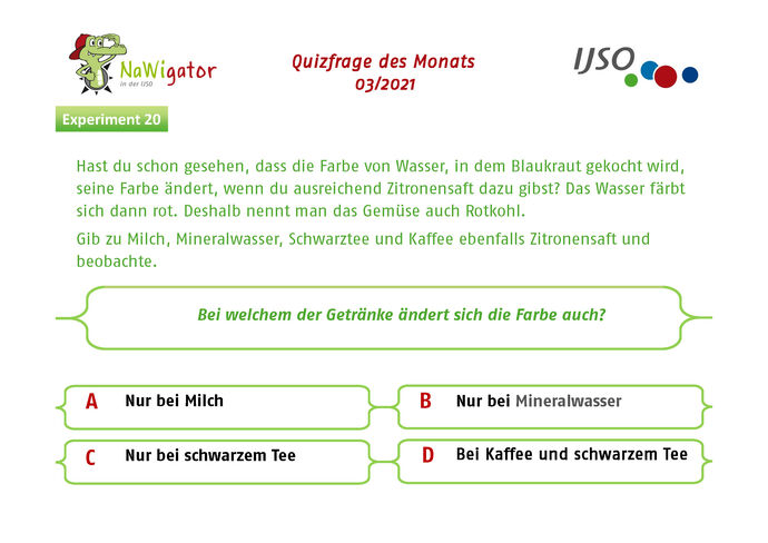 Nawigator-Quiz Frage des Monats - Juni 2021